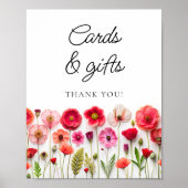 愛の開花カードとギフトブライダルシャワー ポスター (正面)