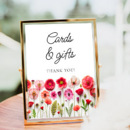 愛の開花カードとギフトブライダルシャワー ポスター