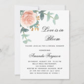 愛の開花フローラバラ金ゴールドブライダルシャワー 招待状 (正面)