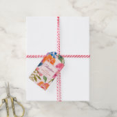 愛の開花フローラブライダルシャワーサンキュー ギフトタグ (より糸付き)