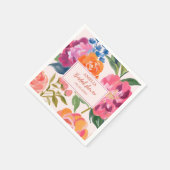 愛の開花フローラブライダルシャワー表の装飾 スタンダードカクテルナプキン (角)