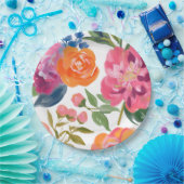 愛の開花フローラブライダルシャワー表の装飾 ペーパープレート (パーティー)