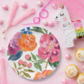 愛の開花フローラブライダルシャワー表の装飾 ペーパープレート (パーティー)