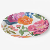 愛の開花フローラブライダルシャワー表の装飾 ペーパープレート (アングル)