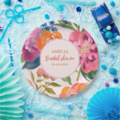 愛の開花フローラブライダルシャワー表の装飾 ペーパープレート (パーティー)