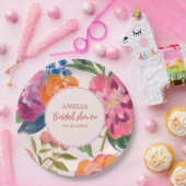 愛の開花フローラブライダルシャワー表の装飾 ペーパープレート (パーティー)