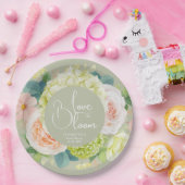 愛の開花フローラブライダルシャワー ペーパープレート (パーティー)