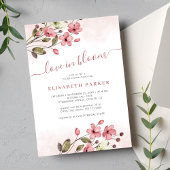 愛の開花フローラブライダルシャワー 招待状