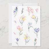 愛の開花フローラブライダルシャワー 招待状 (裏面)