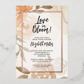 愛の開花フローラブライダルシャワー 箔招待状 (正面)