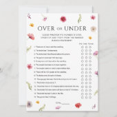 愛の開花ブライダルシャワーオーバー&ゲームカード 招待状 (正面)