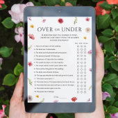 愛の開花ブライダルシャワーオーバー&ゲームカード 招待状