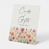 愛の開花ブライダルシャワーカードとギフトサイン 台座サイン (正面)