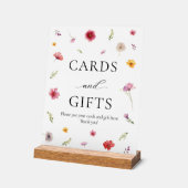 愛の開花ブライダルシャワーカードとギフト アクリルサイン (傾斜)