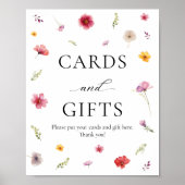 愛の開花ブライダルシャワーカードとギフト ポスター (正面)