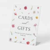 愛の開花ブライダルシャワーカードとギフト 台座サイン (正面)