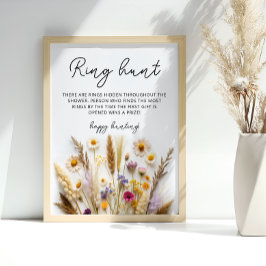 愛の開花ブライダルシャワーゲーム ポスター