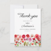 愛の開花ブライダルシャワーサンキューカード サンキューカード (正面)