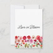 愛の開花ブライダルシャワーサンキューカード サンキューカード (裏面)