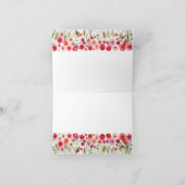 愛の開花ブライダルシャワーサンキューカード サンキューカード (内部)