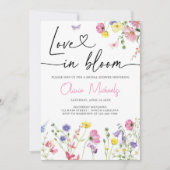 愛の開花ブライダルシャワーフローラ 招待状 (正面)