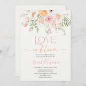 愛の開花ブライダルシャワー招待 招待状 (正面/裏面)