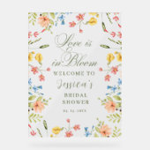 愛の開花ブライダルシャワー歓迎 アクリルサイン (正面)