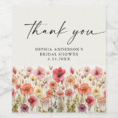 愛の開花ブライダルシャワー食品スナックラベル ワインラベル (シングルラベル)