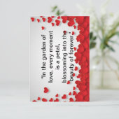 「愛の開花モダン：バレンタインデープリント」 サンキューカード (スタンド正面)