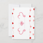 「愛の開花モダン：バレンタインデープリント」 サンキューカード (裏面)