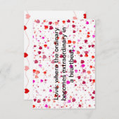 「愛の開花モダン：バレンタインデープリント」 サンキューカード (正面/裏面)