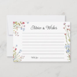 愛の開花ワイルドフラワーアドバイスとウィッシュズカード