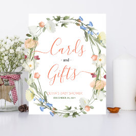 愛の開花ワイルドフラワーカードとギフトサイン フォトプリント           