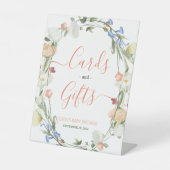 愛の開花ワイルドフラワーカードとギフトサイン 台座サイン (正面)