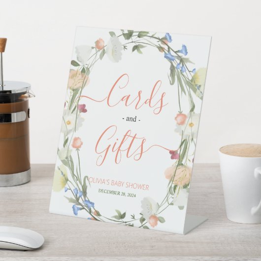 愛の開花ワイルドフラワーカードとギフトサイン 台座サイン (インサイチュ)