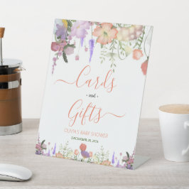 愛の開花ワイルドフラワーカードとギフトサイン 台座サイン