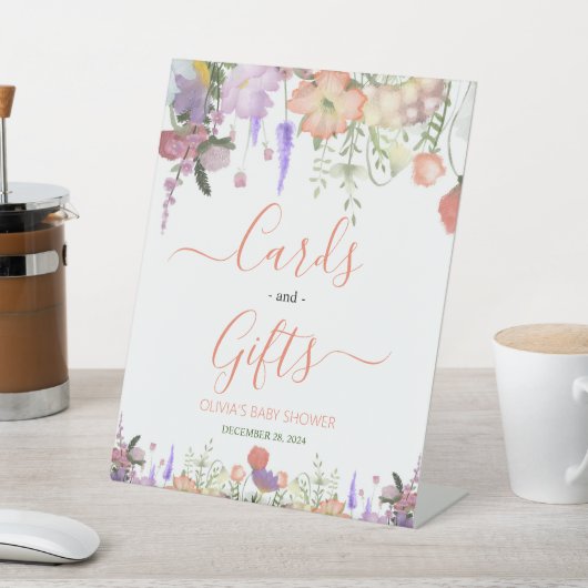 愛の開花ワイルドフラワーカードとギフトサイン 台座サイン (インサイチュ)