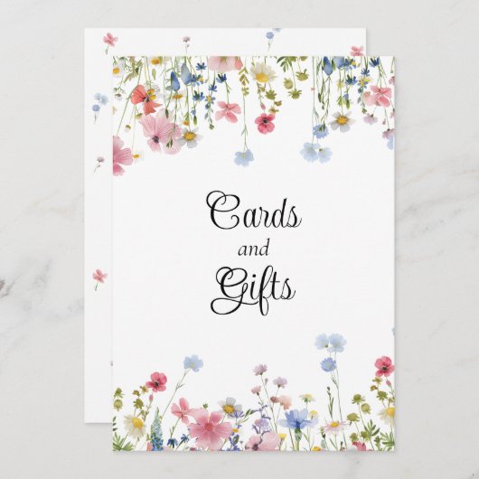 愛の開花ワイルドフラワーギフトサイン (正面/裏面)