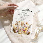 愛の開花ワイルドフラワーブライダルシャワー招待 招待状