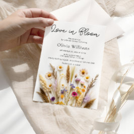 愛の開花ワイルドフラワーブライダルシャワー招待 招待状