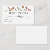 愛の開花ワイルドフラワー推測する数のキス エンクロージャーカード (正面/裏面)