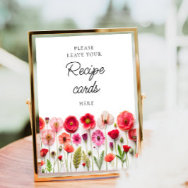 愛の開花離れのレシピカード ポスター