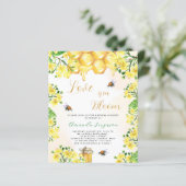 愛の開花黄色の蜂のブライダルシャワー招待 (スタンド正面)