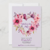 愛の開花 |バレンタインデーパーティの招待状 招待状 (正面)