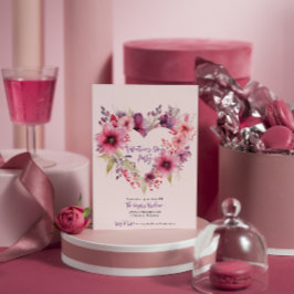 愛の開花 |バレンタインデーパーティの招待状 招待状