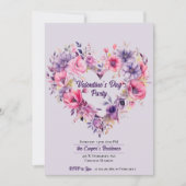 愛の開花 |バレンタインデーパーティの招待状 招待状 (正面)