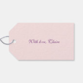 愛の開花 |バレンタインデー |名前をカスタムする ギフトタグ (裏面横)