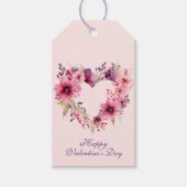 愛の開花 |バレンタインデー |名前をカスタムする ギフトタグ (正面)