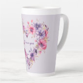 愛の開花 |フローラリース |バレンタインデー カフェラテマグ (右アングル)