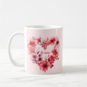 愛の開花 |フローラリース |バレンタインデー コーヒーマグカップ (左)